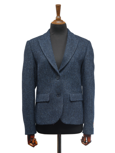 Harris Tweed Tammy Jacket - Navy Herringbone