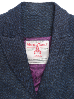 Harris Tweed Tammy Jacket Navy Herringbone