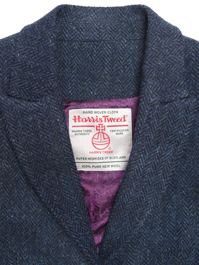 Harris Tweed Tammy Jacket Navy Herringbone