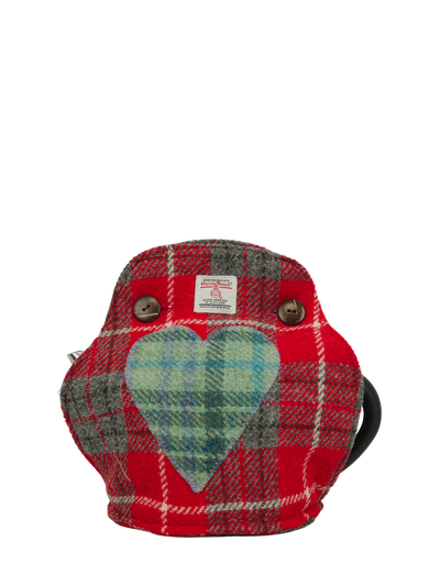 Harris Tweed Tea Cosy - A0101 Heart (Green Check))