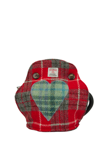 Harris Tweed Tea Cosy - A0101 Heart (Green Check)