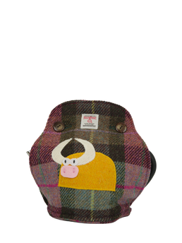 Harris Tweed Tea Cosy - A0254 Cow (Left)