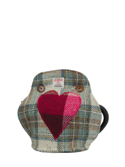 Harris Tweed Tea Cosy - A0259 Heart Pink HB