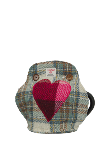Harris Tweed Tea Cosy - A0259 Heart Pink HB