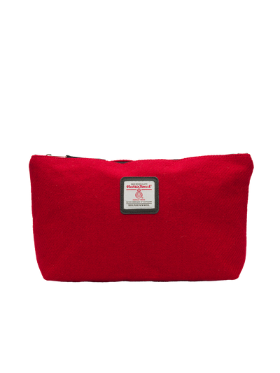 Harris Tweed Toiletries Bag - 101 (Black Leather)
