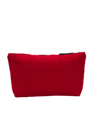 Harris Tweed Toiletries Bag - 101 (Black Leather)