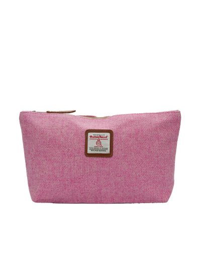 Harris Tweed Toiletries Bag - 210 (Tan Leather)