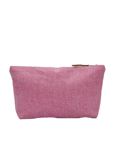 Harris Tweed Toiletries Bag - 210 (Tan Leather)