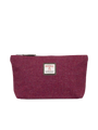 Harris Tweed Toiletries Bag - 322 (Brown Leather)