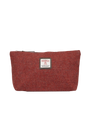 Harris Tweed Toiletries Bag - 335 (Brown Leather)