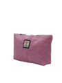 Harris Tweed Toiletries Bag - 348 (Black Leather)