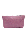Harris Tweed Toiletries Bag - 348 (Black Leather)