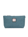 Harris Tweed Toiletries Bag - 350 (Black Leather)
