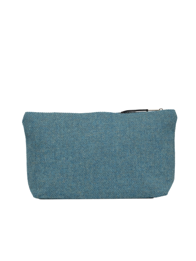 Harris Tweed Toiletries Bag - 350 (Black Leather)