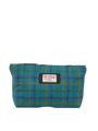 Harris Tweed Toiletries Bag - A0154 (Black Leather) (OL)