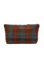 Harris Tweed Toiletries Bag - A0212 (Black Leather)