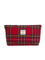 Harris Tweed Toiletries Bag - A0217 (Black Leather)