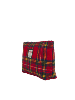 Harris Tweed Toiletries Bag - A0217 (Black Leather)