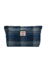 Harris Tweed Toiletries Bag - A0237 (Black Leather)