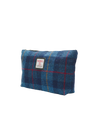 Harris Tweed Toiletries Bag - A075 (Black Leather)