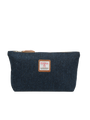Harris Tweed Toiletries Bag - HB104 (Tan Leather)
