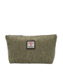 Harris Tweed Toiletries Bag - HB52 (Brown Leather)