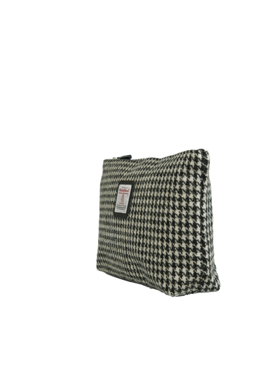 Harris Tweed Toiletries Bag - HO63 (Black Leather)
