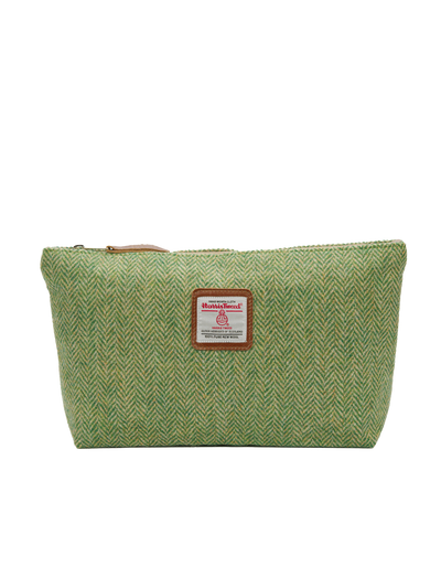Harris Tweed Toiletries Bag - NHB1 (Tan Leather)