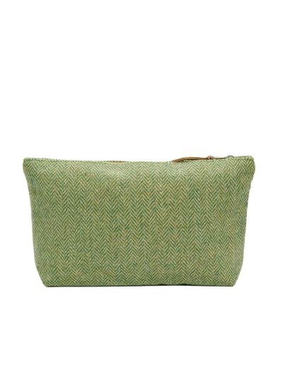 Harris Tweed Toiletries Bag - NHB1 (Tan Leather)