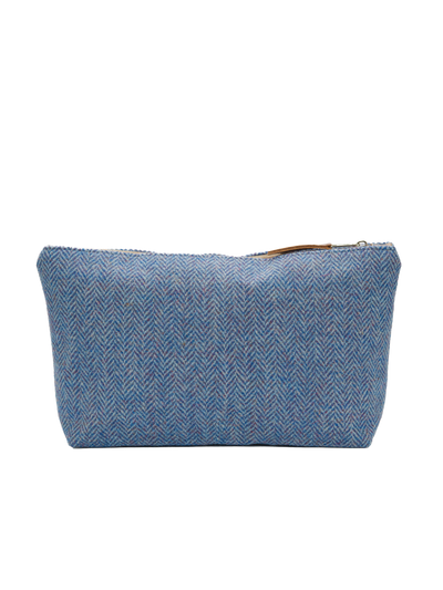 Harris Tweed Toiletries Bag - NHB4 (Tan Leather)