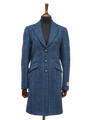 Harris Tweed Tori Coat Blue Check