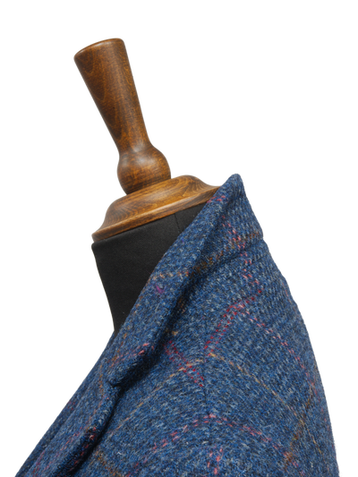 Harris Tweed Tori Coat Blue Check
