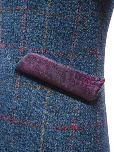 Harris Tweed Tori Coat Blue Check