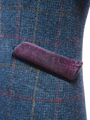 Harris Tweed Tori Coat Blue Check