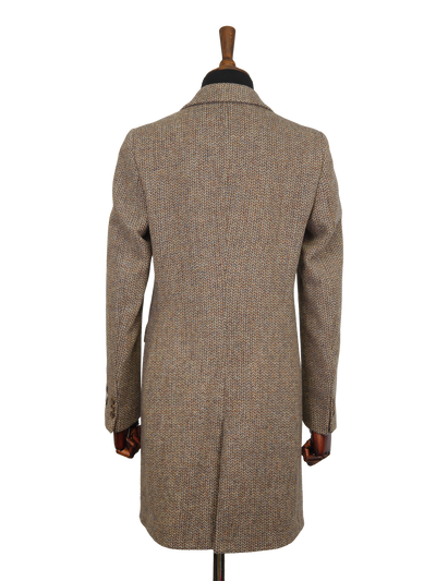 Harris Tweed Tori Coat - Brown/Beige Herringbone