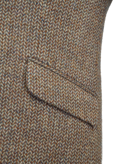 Harris Tweed Tori Coat - Brown/Beige Herringbone