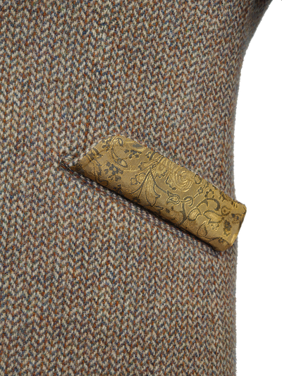 Harris Tweed Tori Coat - Brown/Beige Herringbone