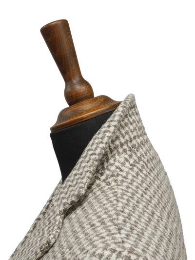 Harris Tweed Tori Coat Natural Houndstooth