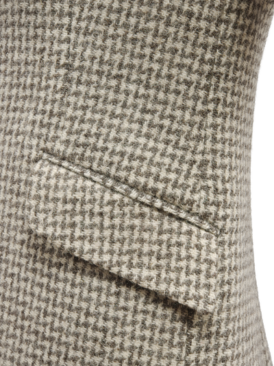 Harris Tweed Tori Coat Natural Houndstooth