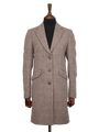 Harris Tweed Tori Coat - Pink/Grey Houndstooth