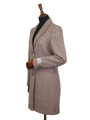 Harris Tweed Tori Coat - Pink/Grey Houndstooth
