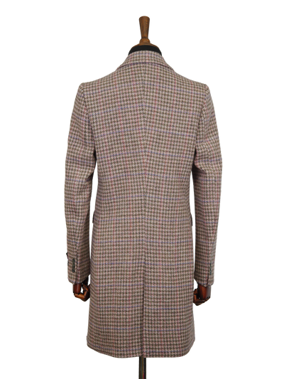 Harris Tweed Tori Coat - Pink/Grey Houndstooth