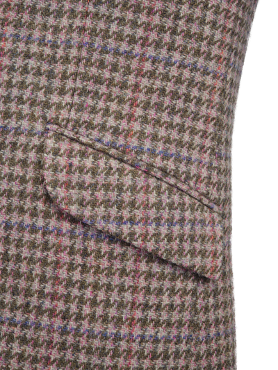 Harris Tweed Tori Coat - Pink/Grey Houndstooth