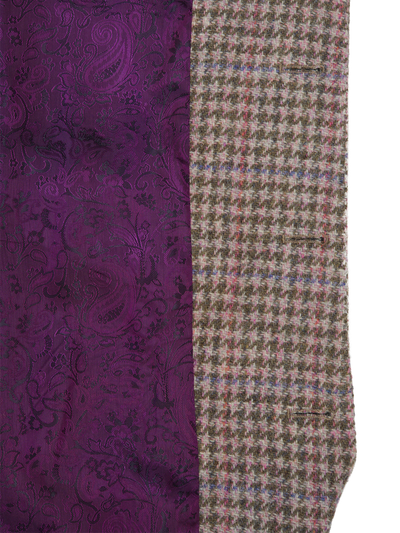 Harris Tweed Tori Coat - Pink/Grey Houndstooth