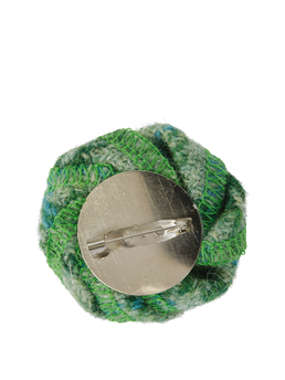 Harris Tweed Brooch - Green Check