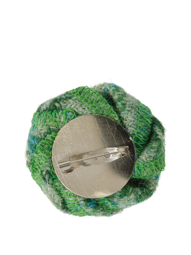 Harris Tweed Brooch - Green Check