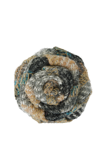 Harris Tweed Brooch - Grey Check