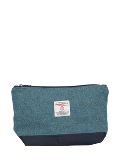 Harris Tweed Washbag - 350 (Navy)