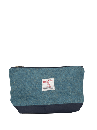 Harris Tweed Washbag - 350 (Navy)