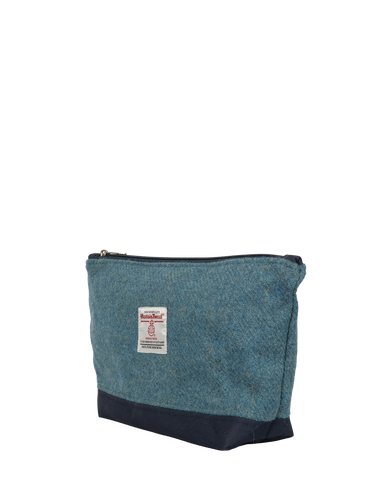 Harris Tweed Washbag - 350 (Navy)